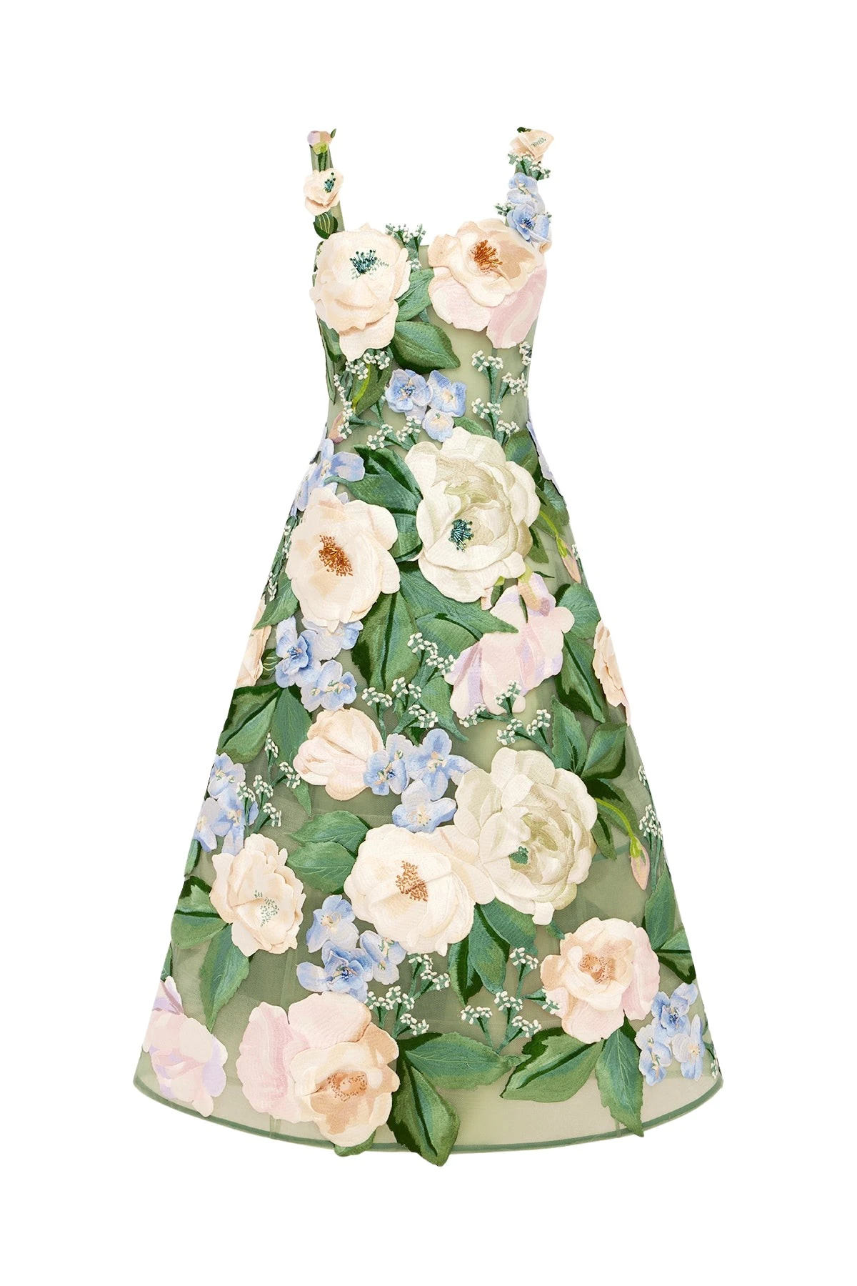 Leo-Lin-Beatrice-Floral-Hand-Embroidered-Midi-Dress91666_nobg Leo Lin Beatrice Floral Hand Embroidered Midi Dress - Leo Lin Dress - Australian Luxury Fashion - Shop at Luxury Shoes