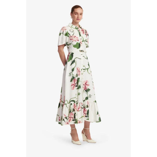 Leo Lin Becca Short Sleeve Midi Dress  - Leo Lin Dress - Australian Luxury Fashion - Shop at Luxury Shoes 