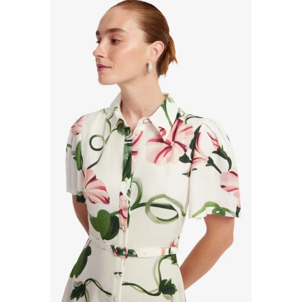 Leo Lin Becca Short Sleeve Midi Dress  - Leo Lin Dress - Australian Luxury Fashion - Shop at Luxury Shoes 