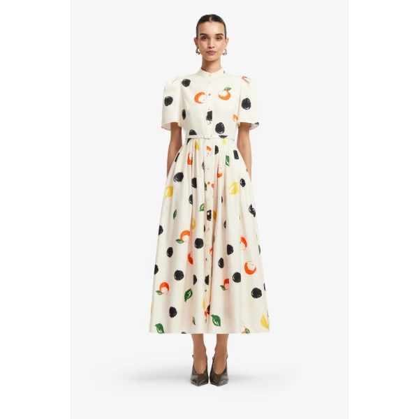 Leo Lin Bianca Short Sleeve Midi Dress  - Leo Lin Dress - Australian Luxury Fashion - Shop at Luxury Shoes 