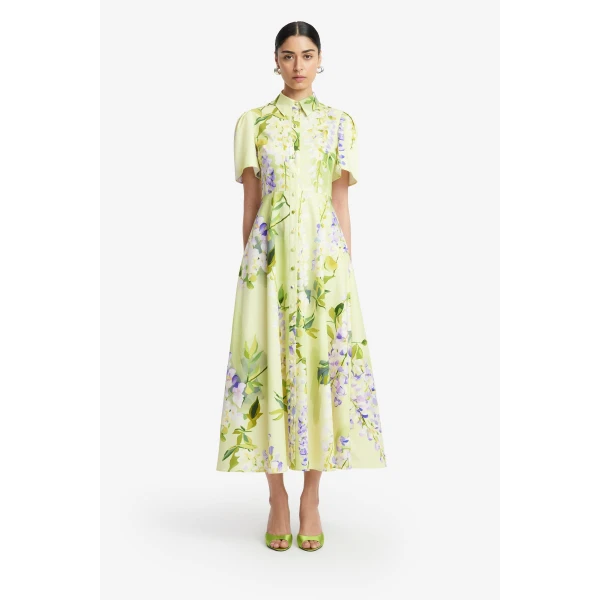 Leo Lin Bianca Short Sleeve Midi Dress  - Leo Lin Dress - Australian Luxury Fashion - Shop at Luxury Shoes 