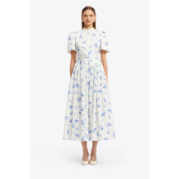 Leo Lin Bianca Short Sleeve Midi Dress  - Leo Lin Dress - Australian Luxury Fashion - Shop at Luxury Shoes 
