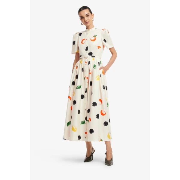 Leo Lin Bianca Short Sleeve Midi Dress  - Leo Lin Dress - Australian Luxury Fashion - Shop at Luxury Shoes 