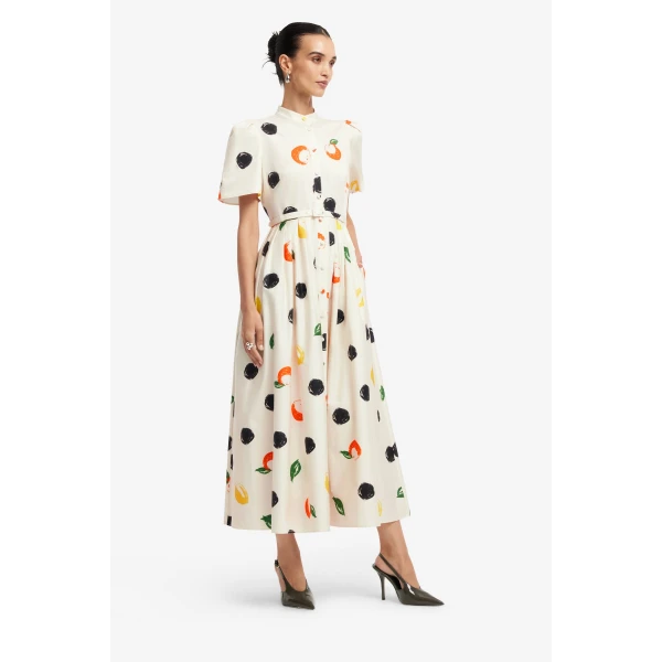 Leo Lin Bianca Short Sleeve Midi Dress  - Leo Lin Dress - Australian Luxury Fashion - Shop at Luxury Shoes 