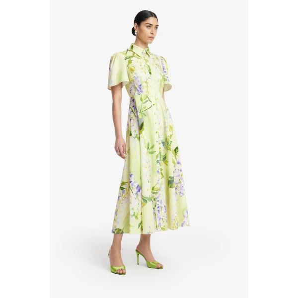 Leo Lin Bianca Short Sleeve Midi Dress  - Leo Lin Dress - Australian Luxury Fashion - Shop at Luxury Shoes 