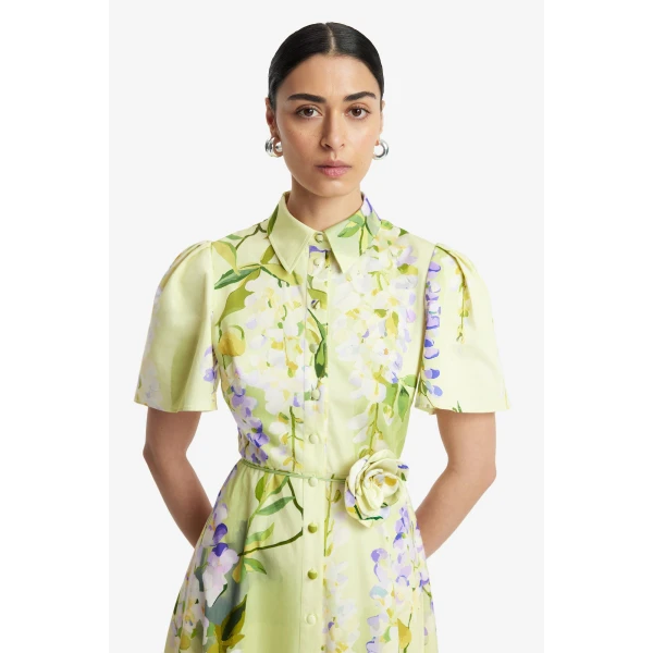 Leo Lin Bianca Short Sleeve Midi Dress  - Leo Lin Dress - Australian Luxury Fashion - Shop at Luxury Shoes 