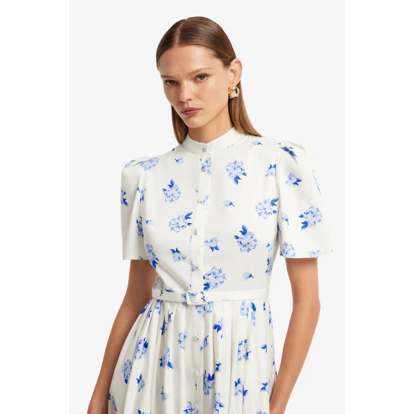 Leo Lin Bianca Short Sleeve Midi Dress  - Leo Lin Dress - Australian Luxury Fashion - Shop at Luxury Shoes 