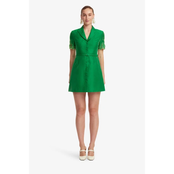 Leo Lin Brigitte Appliqué Mini Dress  - Leo Lin Dress - Australian Luxury Fashion - Shop at Luxury Shoes 