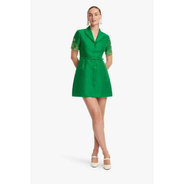 Leo Lin Brigitte Appliqué Mini Dress  - Leo Lin Dress - Australian Luxury Fashion - Shop at Luxury Shoes 