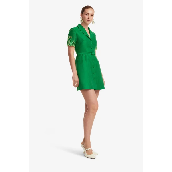 Leo Lin Brigitte Appliqué Mini Dress  - Leo Lin Dress - Australian Luxury Fashion - Shop at Luxury Shoes 