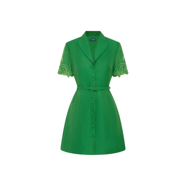 Leo Lin Brigitte Appliqué Mini Dress  - Leo Lin Dress - Australian Luxury Fashion - Shop at Luxury Shoes 