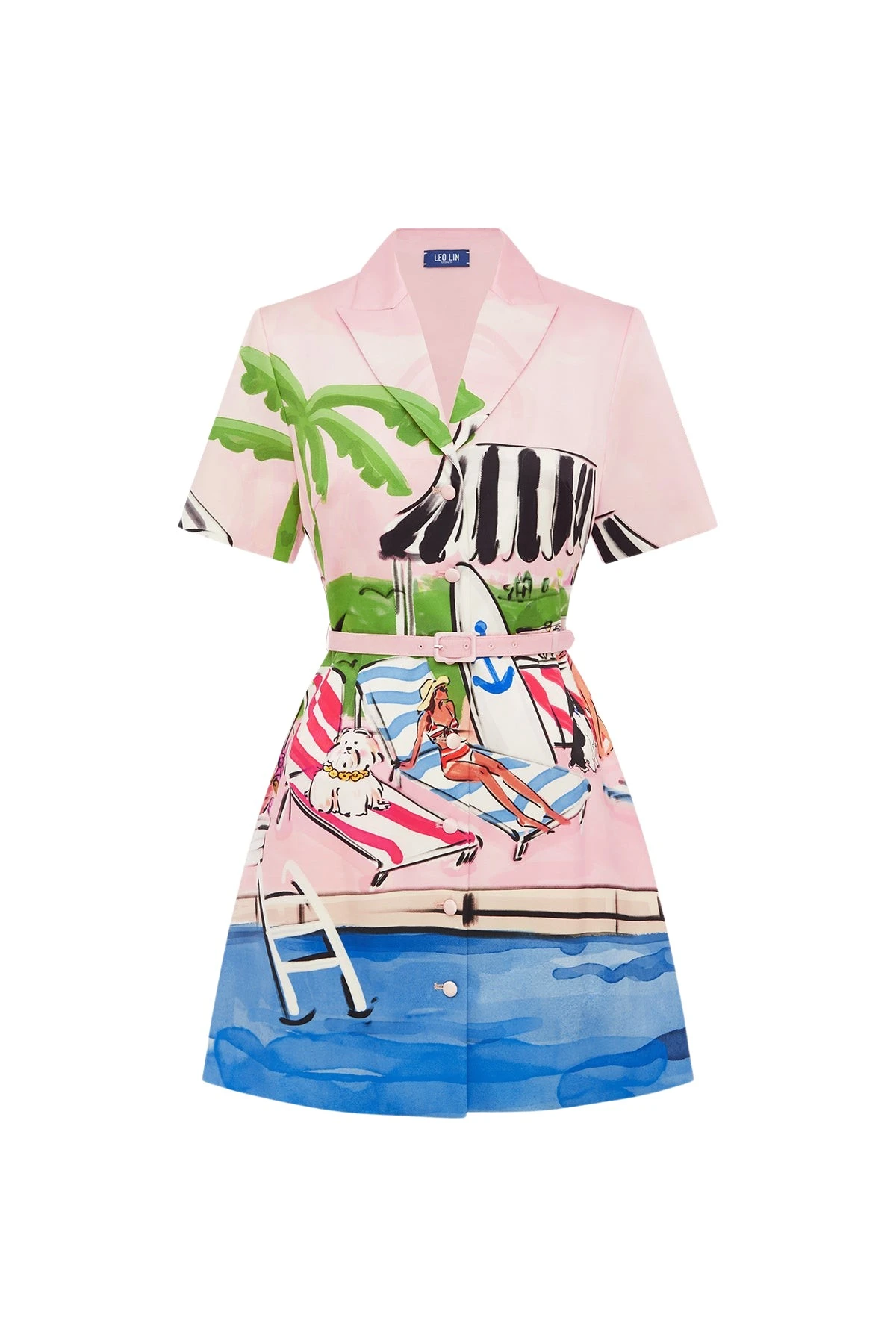 Leo-Lin-Brigitte-Mini-Dress-732030_nobg Leo Lin Brigitte Mini Dress - Leo Lin Dress - Australian Luxury Fashion - Shop at Luxury Shoes