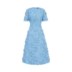 Leo Lin Caroline Lace Short Sleeves Midi Dress  - Leo Lin Dress - Australian Luxury Fashion - Shop at Luxury Shoes 