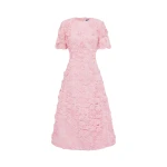 Leo Lin Caroline Lace Short Sleeves Midi Dress  - Leo Lin Dress - Australian Luxury Fashion - Shop at Luxury Shoes 