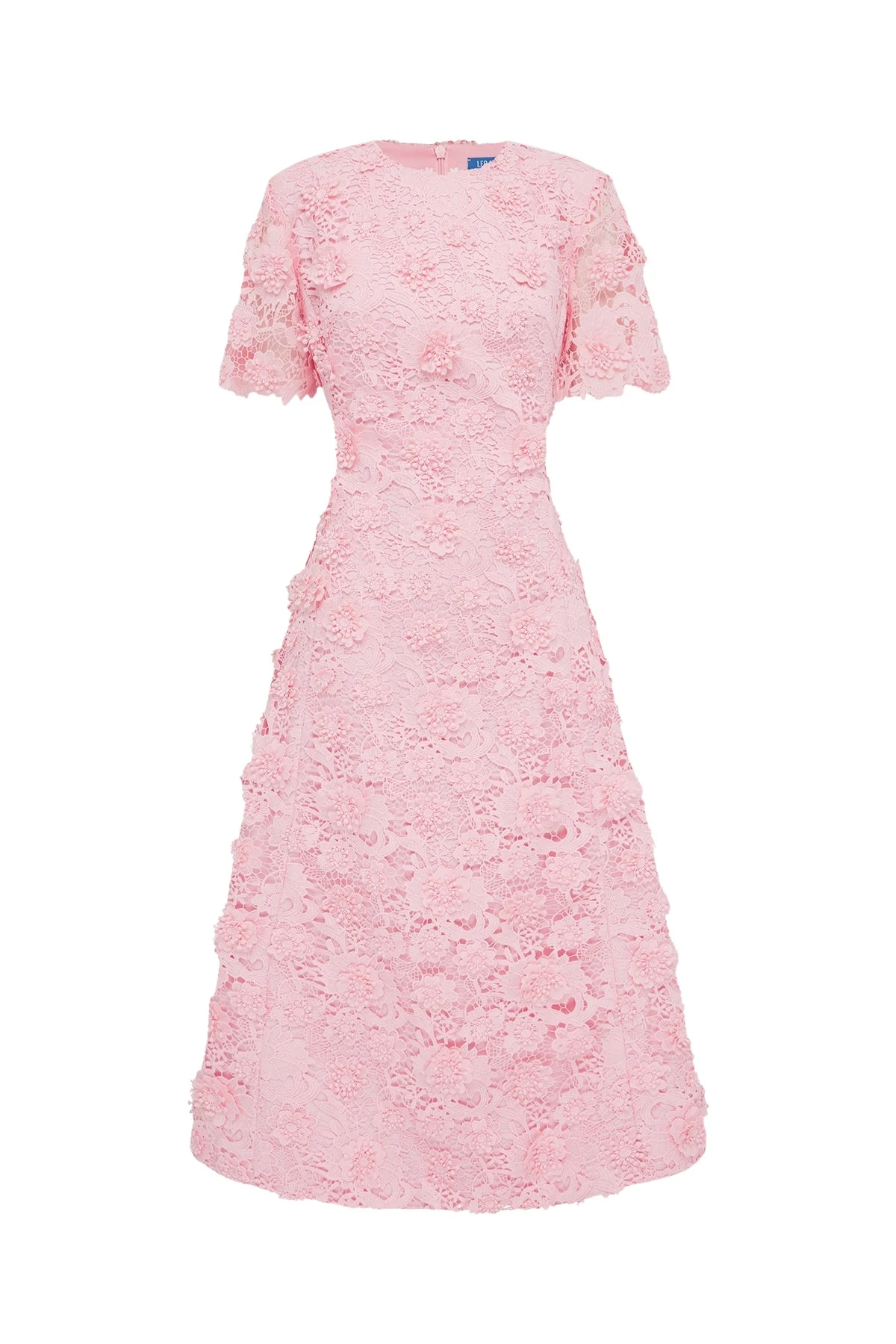 Leo-Lin-Caroline-Lace-Short-Sleeves-Midi-Dress94859_nobg Leo Lin Caroline Lace Short Sleeves Midi Dress - Leo Lin Dress - Australian Luxury Fashion - Shop at Luxury Shoes