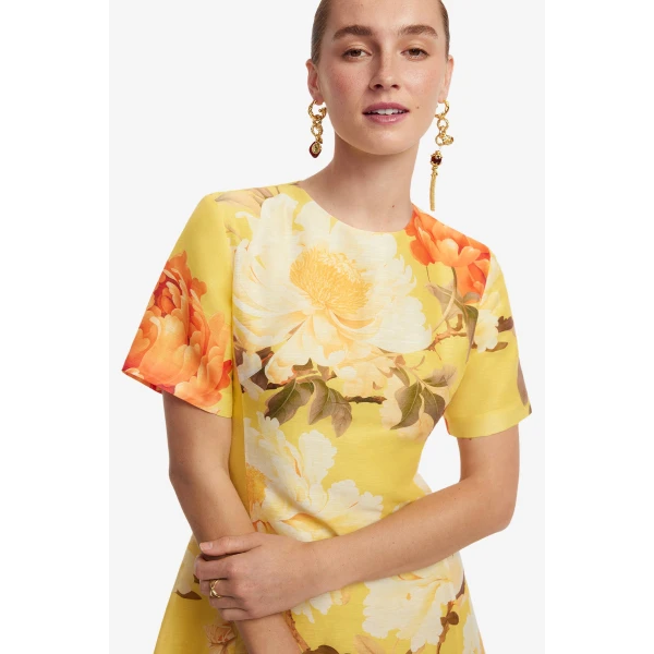 Leo Lin Caroline Short Sleeve Midi Dress  - Leo Lin Dress - Australian Luxury Fashion - Shop at Luxury Shoes 