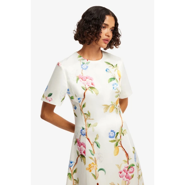 Leo Lin Caroline Short Sleeve Midi Dress  - Leo Lin Dress - Australian Luxury Fashion - Shop at Luxury Shoes 