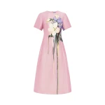 Leo Lin Caroline Short Sleeve Midi Dress  - Leo Lin Dress - Australian Luxury Fashion - Shop at Luxury Shoes 