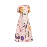 Leo Lin Caroline Short Sleeve Midi Dress  - Leo Lin Dress - Australian Luxury Fashion - Shop at Luxury Shoes 