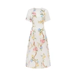Leo Lin Caroline Short Sleeve Midi Dress  - Leo Lin Dress - Australian Luxury Fashion - Shop at Luxury Shoes 