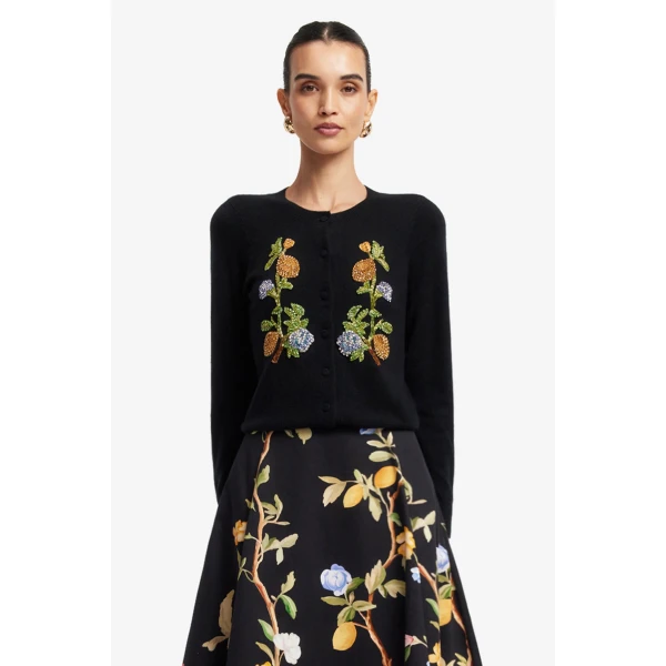 Leo Lin Claire Embellished Knit Cardigan  - Leo Lin Dress - Australian Luxury Fashion - Shop at Luxury Shoes 