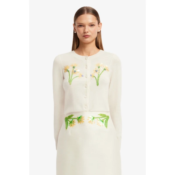 Leo Lin Claire Embellished Knit Cardigan  - Leo Lin Dress - Australian Luxury Fashion - Shop at Luxury Shoes 