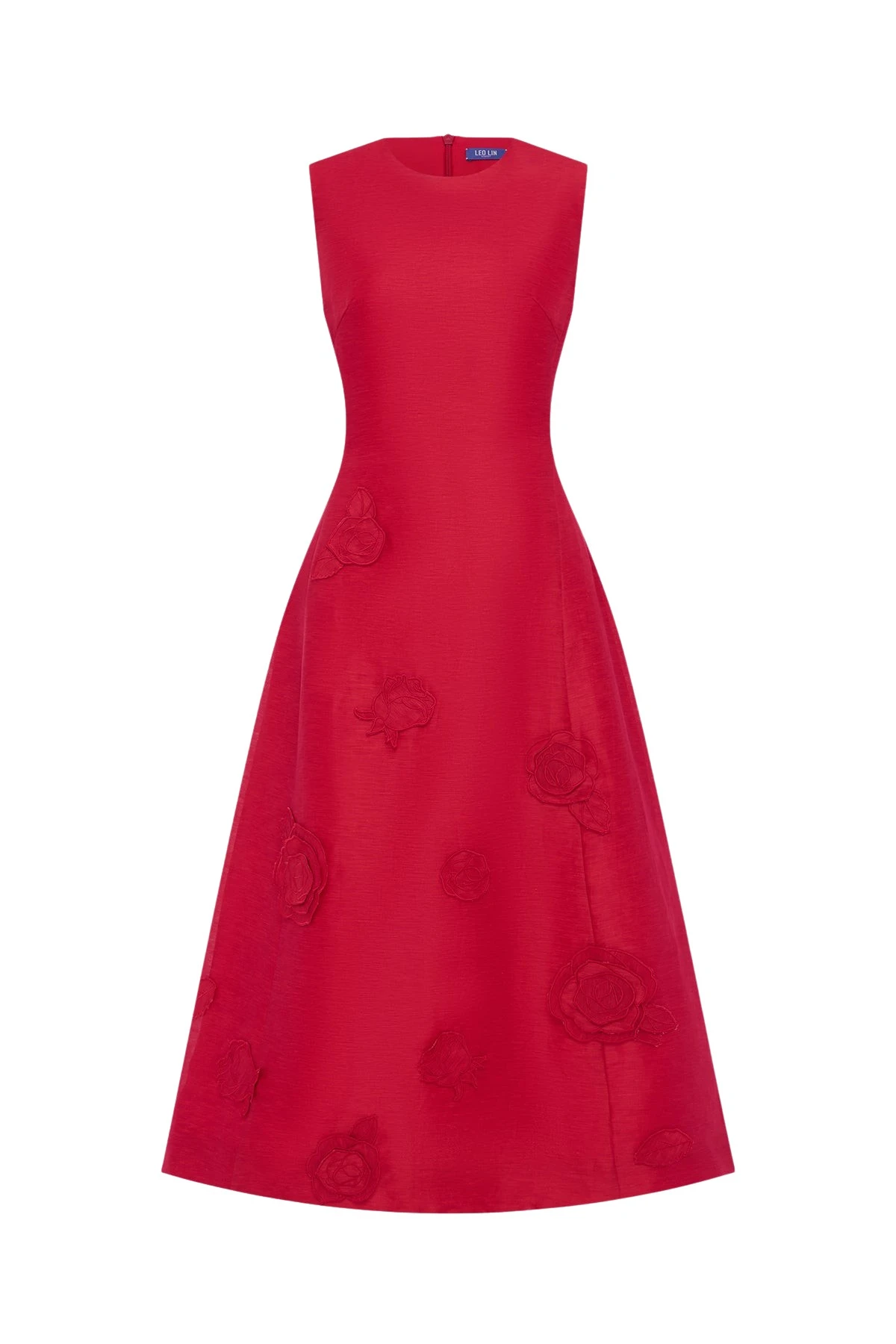 Leo-Lin-Cleo-Applique-Sleeveless-Midi-Dress-1058181_nobg Leo Lin Cleo Appliqué Sleeveless Midi Dress - Leo Lin Dress - Australian Luxury Fashion - Shop at Luxury Shoes
