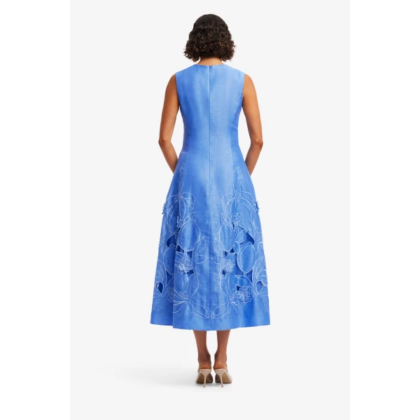 Leo Lin Cleo Appliqué Sleeveless Midi Dress  - Leo Lin Dress - Australian Luxury Fashion - Shop at Luxury Shoes 