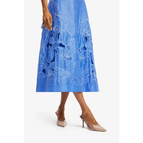 Leo Lin Cleo Appliqué Sleeveless Midi Dress  - Leo Lin Dress - Australian Luxury Fashion - Shop at Luxury Shoes 