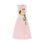 Leo-Lin-Cleo-Applique-Sleeveless-Midi-Dress-827376_nobg Leo Lin Cleo Appliqué Sleeveless Midi Dress - Leo Lin Dress - Australian Luxury Fashion - Shop at Luxury Shoes