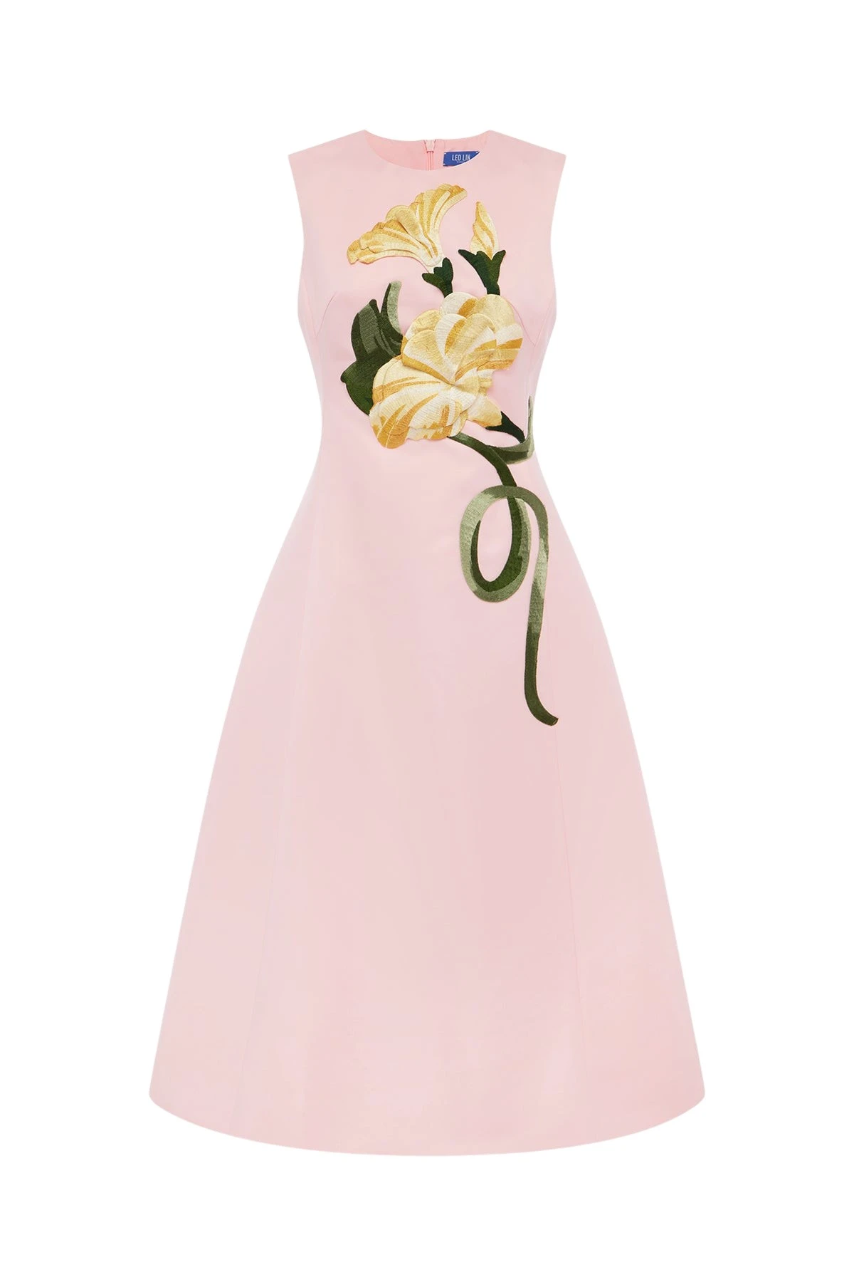 Leo-Lin-Cleo-Applique-Sleeveless-Midi-Dress-827376_nobg Leo Lin Cleo Appliqué Sleeveless Midi Dress - Leo Lin Dress - Australian Luxury Fashion - Shop at Luxury Shoes