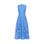 Leo Lin Cleo Appliqué Sleeveless Midi Dress  - Leo Lin Dress - Australian Luxury Fashion - Shop at Luxury Shoes 