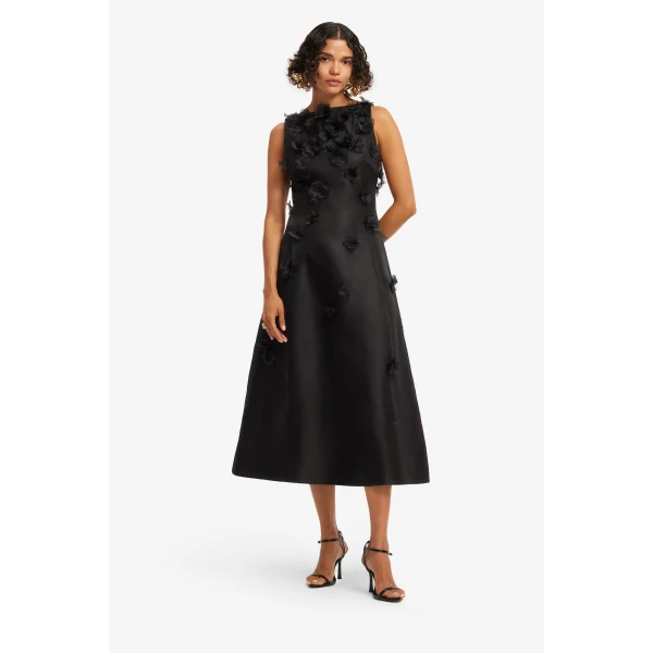 Leo Lin Cleo Petal Sleeveless Midi Dress  - Leo Lin Dress - Australian Luxury Fashion - Shop at Luxury Shoes 