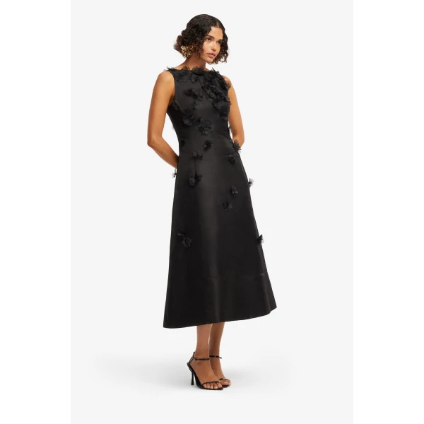 Leo Lin Cleo Petal Sleeveless Midi Dress  - Leo Lin Dress - Australian Luxury Fashion - Shop at Luxury Shoes 