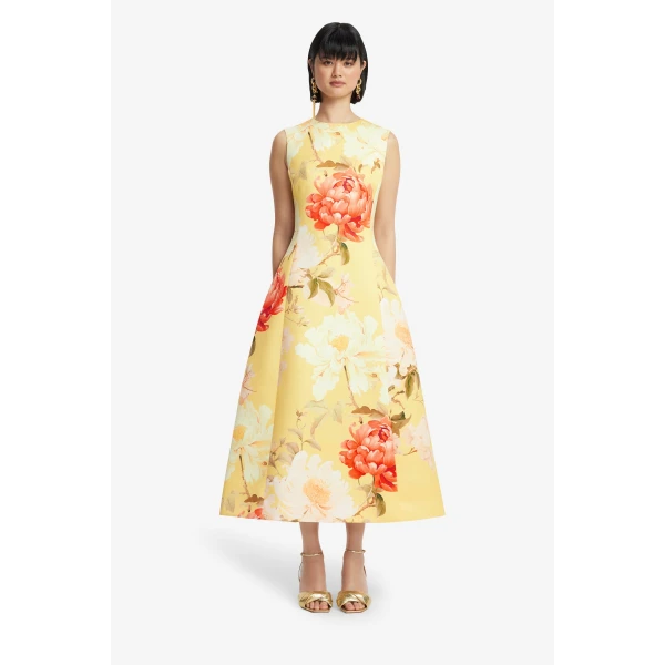 Leo Lin Cleo Sleeveless Midi Dress  - Leo Lin Dress - Australian Luxury Fashion - Shop at Luxury Shoes 