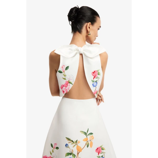 Leo Lin Ella Bow Backless Top  - Leo Lin Dress - Australian Luxury Fashion - Shop at Luxury Shoes 
