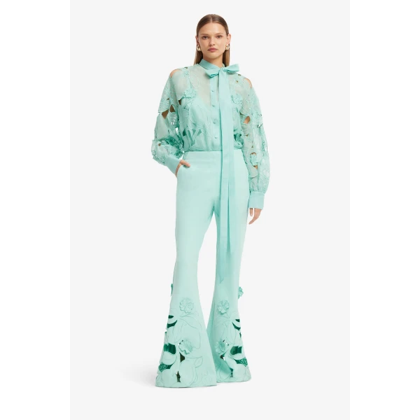 Leo Lin Elle Appliqué Blouse  - Leo Lin Dress - Australian Luxury Fashion - Shop at Luxury Shoes 