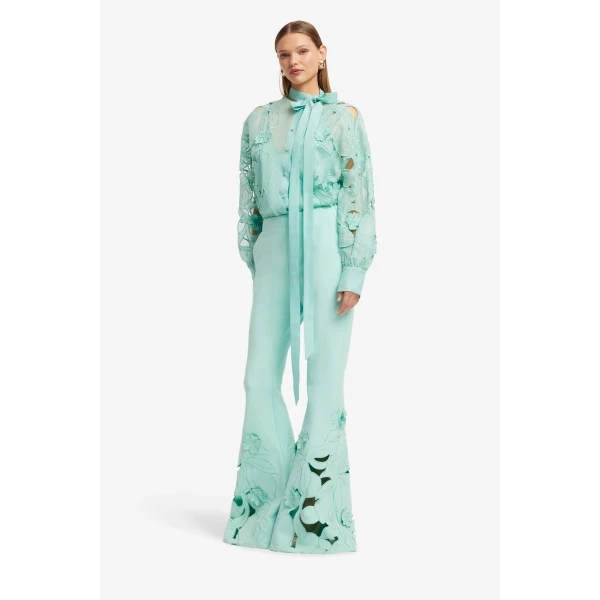 Leo Lin Elle Appliqué Blouse  - Leo Lin Dress - Australian Luxury Fashion - Shop at Luxury Shoes 