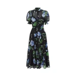 Leo Lin Ellie Bishop Sleeve Midi Dress  - Leo Lin Dress - Australian Luxury Fashion - Shop at Luxury Shoes 