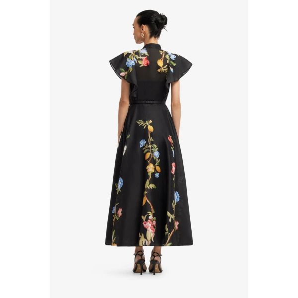 Leo Lin Elsie Flutter Sleeve Midi Dress  - Leo Lin Dress - Australian Luxury Fashion - Shop at Luxury Shoes 