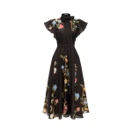 Leo Lin Elsie Flutter Sleeve Midi Dress  - Leo Lin Dress - Australian Luxury Fashion - Shop at Luxury Shoes 
