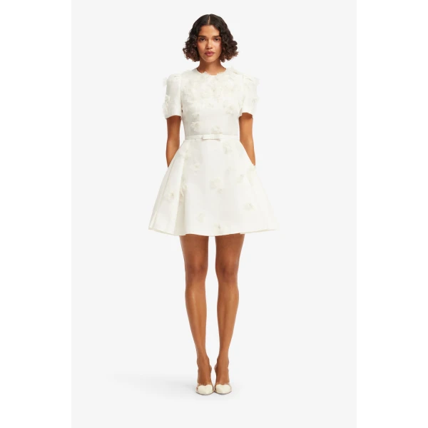Leo Lin Elyse Petal Short Sleeve Mini Dress  - Leo Lin Dress - Australian Luxury Fashion - Shop at Luxury Shoes 