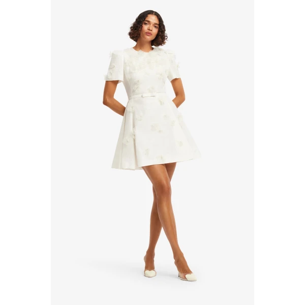 Leo Lin Elyse Petal Short Sleeve Mini Dress  - Leo Lin Dress - Australian Luxury Fashion - Shop at Luxury Shoes 
