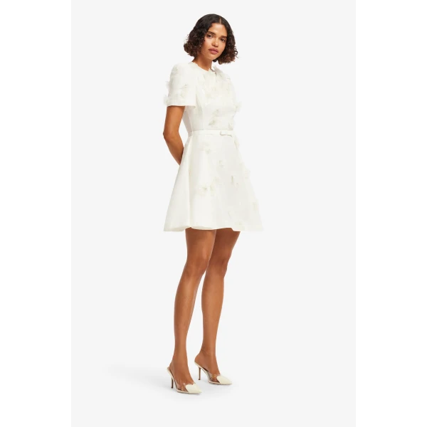 Leo Lin Elyse Petal Short Sleeve Mini Dress  - Leo Lin Dress - Australian Luxury Fashion - Shop at Luxury Shoes 
