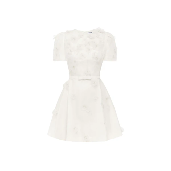 Leo Lin Elyse Petal Short Sleeve Mini Dress  - Leo Lin Dress - Australian Luxury Fashion - Shop at Luxury Shoes 