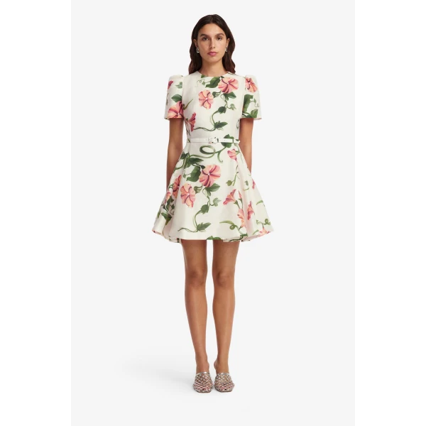 Leo Lin Elyse Short Sleeve Mini Dress  - Leo Lin Dress - Australian Luxury Fashion - Shop at Luxury Shoes 