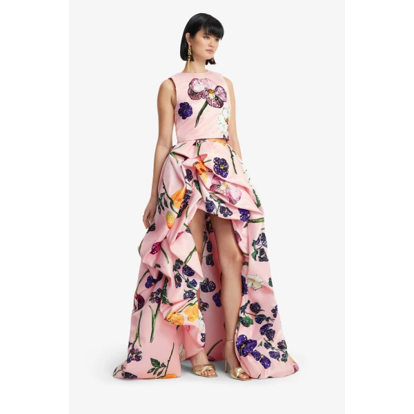 Leo Lin Fiorella Embellished Voluminous Skirt  - Leo Lin Dress - Australian Luxury Fashion - Shop at Luxury Shoes 