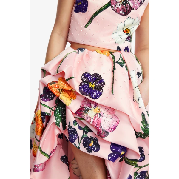 Leo Lin Fiorella Embellished Voluminous Skirt  - Leo Lin Dress - Australian Luxury Fashion - Shop at Luxury Shoes 