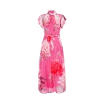 Leo Lin Grace Flutter Sleeve Midi Dress  - Leo Lin Dress - Australian Luxury Fashion - Shop at Luxury Shoes 