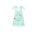 Leo Lin Harper Bow Appliqué Mini Dress  - Leo Lin Dress - Australian Luxury Fashion - Shop at Luxury Shoes 